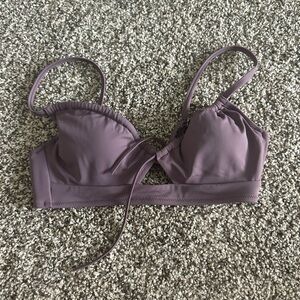 Shade & Shore Purple Bikini Top Adjustable Straps Underwire